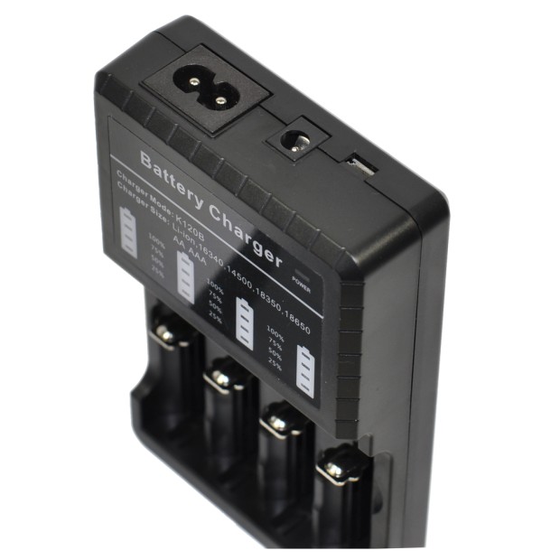 Charger K-135 for 18650 16340 18500 18350 14500 14500 26650 22650 Battery US