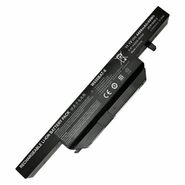 Battery for Clevo W650BAT-6 - 62Wh (Please note Spec. of original item )