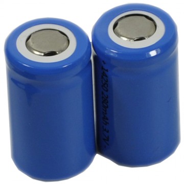 2x 14250 Battery Top Flat Rechargeable UK