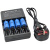 4x 16340 Battery 3.7V + Charger AC Universal